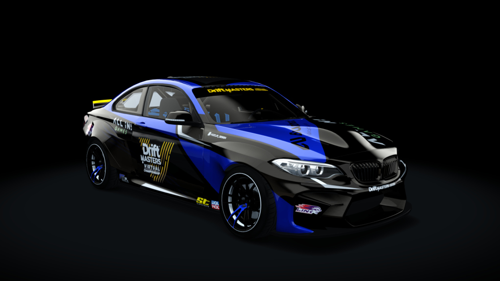 DMVC BMW F22 M2 Eurofighter, skin Drift Masters Virtual Championship Blue