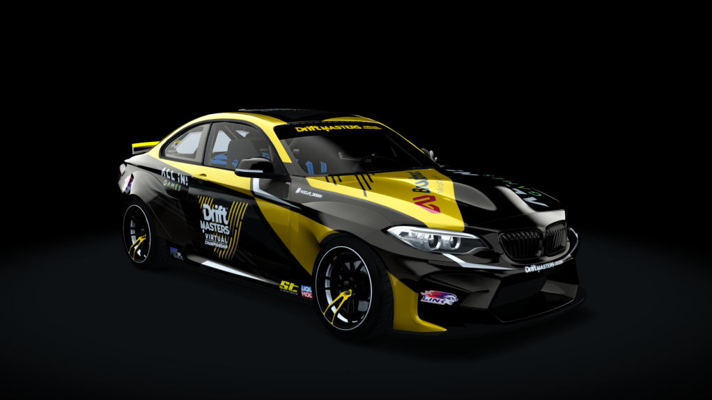 DMVC BMW F22 M2 Eurofighter, skin Drift Masters Virtual Championship Yellow