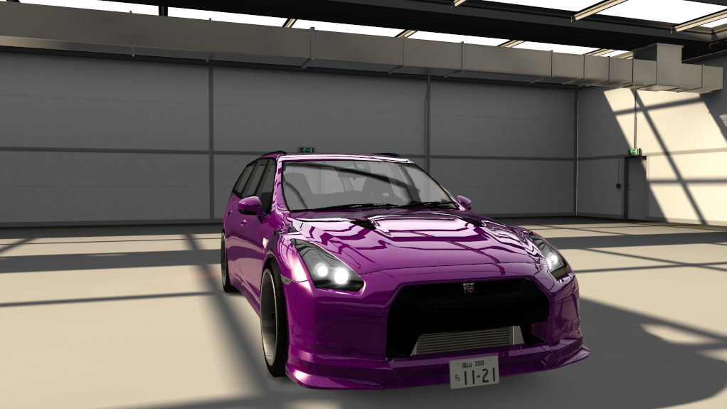 Nissan Stagea D-Spec traffic, skin purple