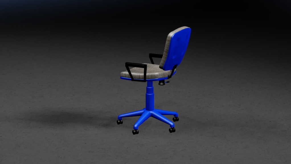 Chair, skin blue