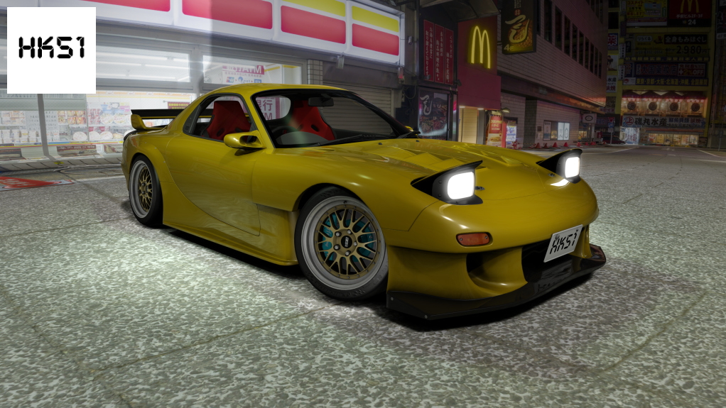 HK51 P1 Mazda RX7 FD3S, skin 09_competition_yellow_b