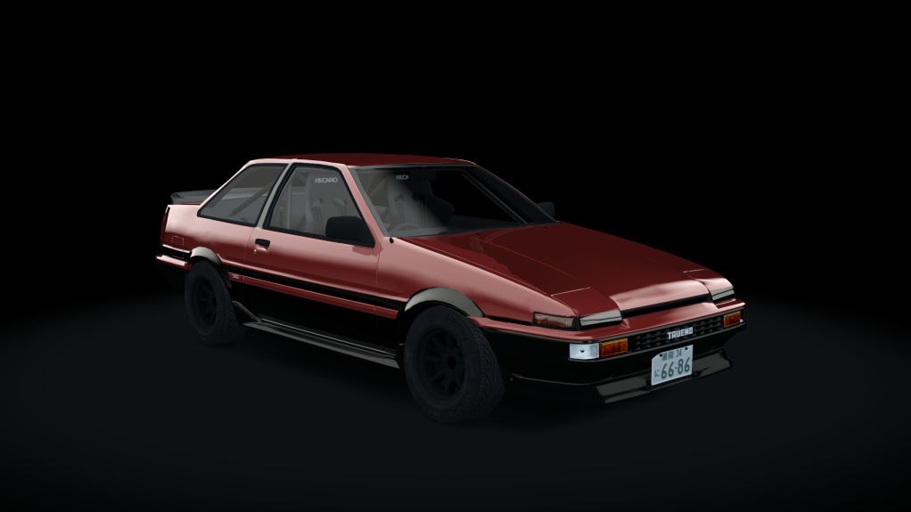 Toyota AE86 20v Coupe Street Tuned, skin Red