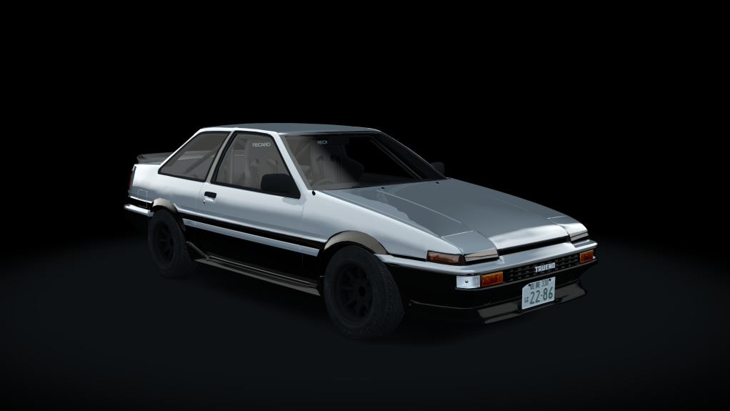 Toyota AE86 20v Coupe Street Tuned, skin Silver