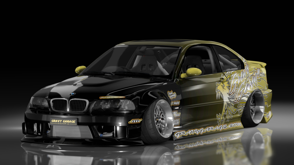 GravyGarage Street e46, skin wurr black gold gradient gold