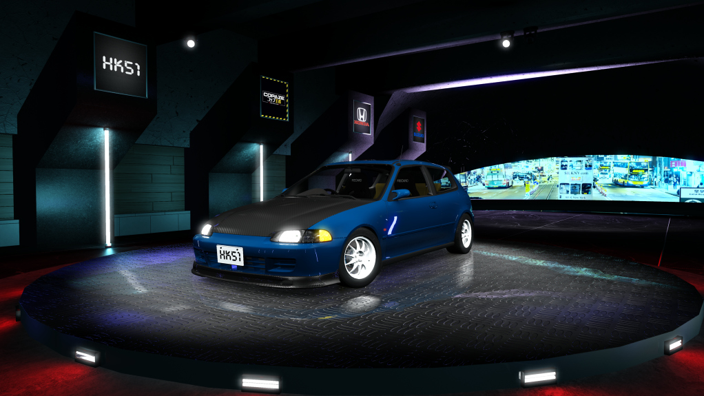 HK51 P1 Honda Civic EG6, skin Captiva Blue Pearl