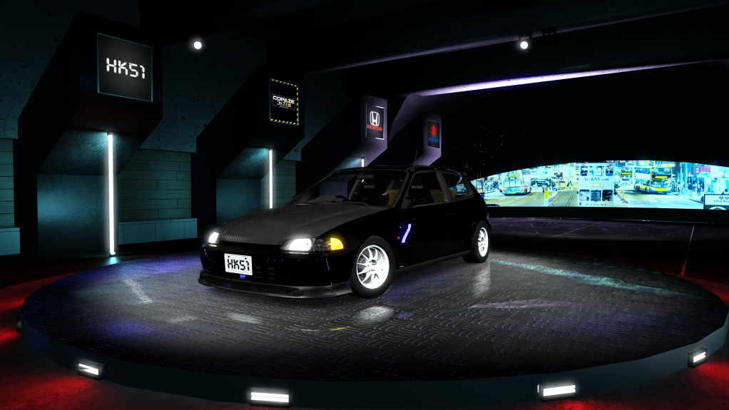 HK51 P1 Honda Civic EG6, skin Granada Black Pearl