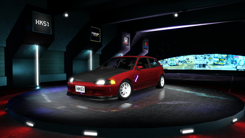 HK51 P1 Honda Civic EG6, skin Milano Red