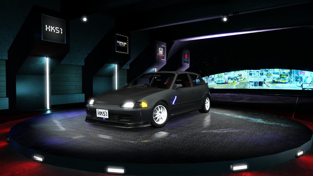 HK51 P1 Honda Civic EG6, skin Phantom Gray Pearl