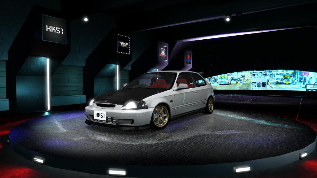 HK51 P1 Honda Civic EK9, skin 03_Championship_White