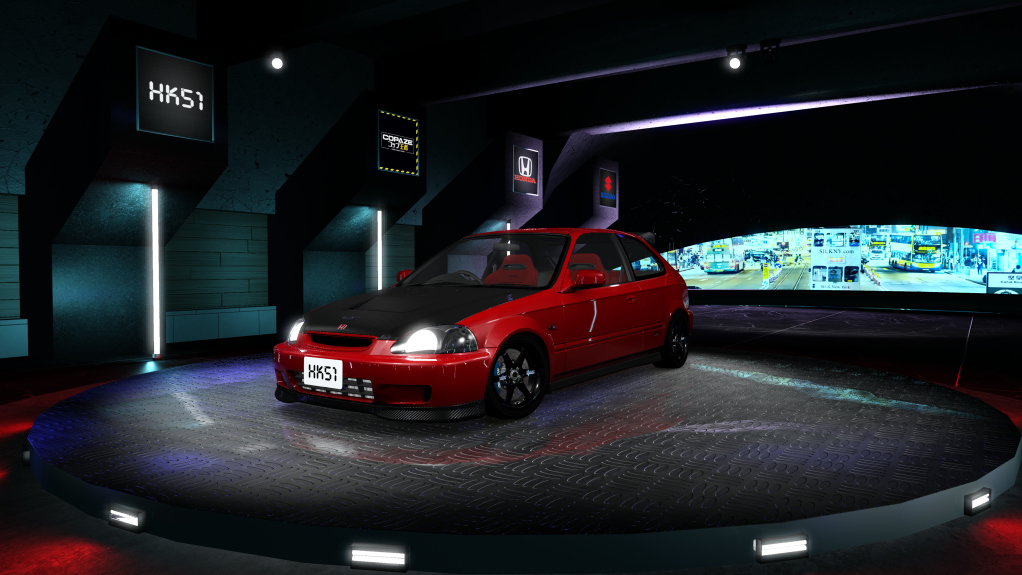 HK51 P1 Honda Civic EK9, skin 05_Red