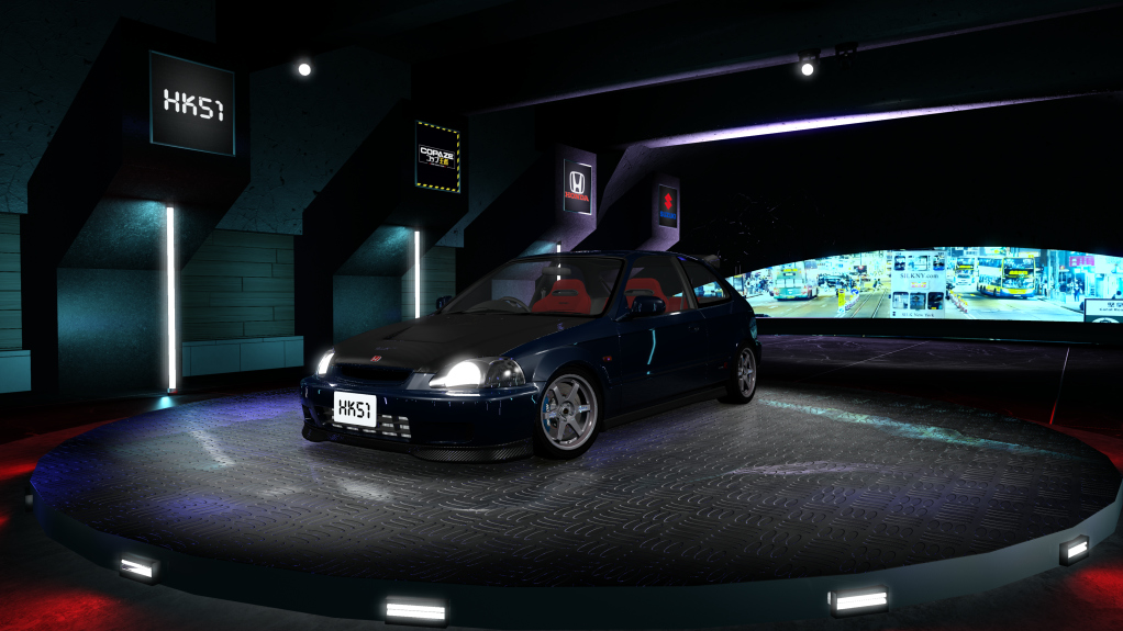 HK51 P1 Honda Civic EK9, skin 06_Dark_Blue