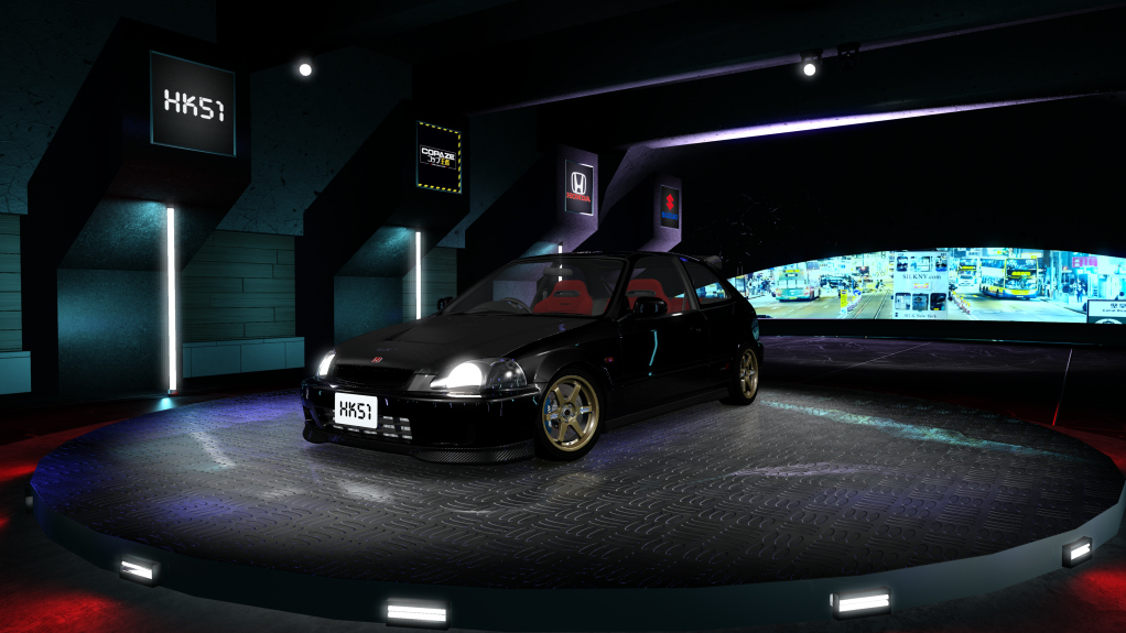 HK51 P1 Honda Civic EK9, skin 09_Black