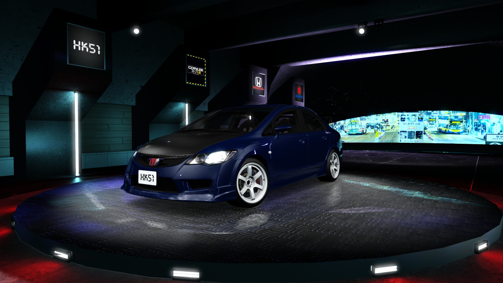 HK51 P1 Honda Civic FD2, skin 03_blue