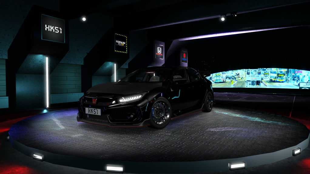 HK51 P1 Honda Civic FK8, skin Crystal Black Pearl