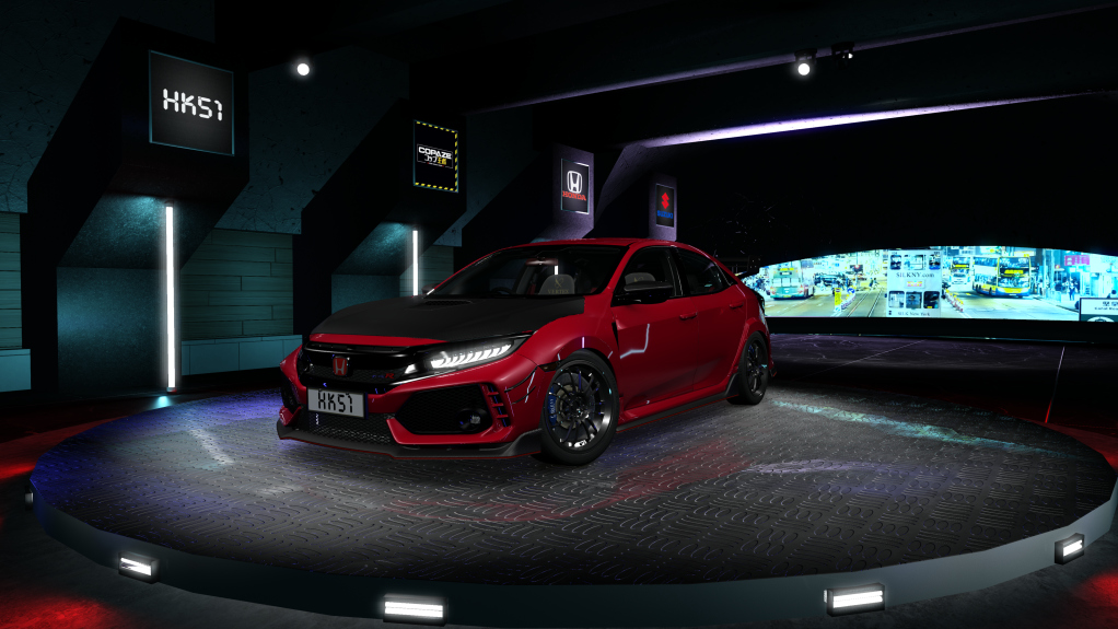 HK51 P1 Honda Civic FK8, skin Flame Red