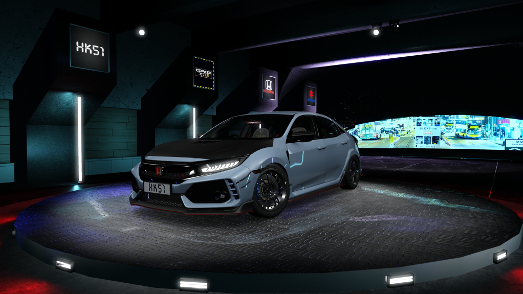 HK51 P1 Honda Civic FK8, skin Sonic Grey Pearl