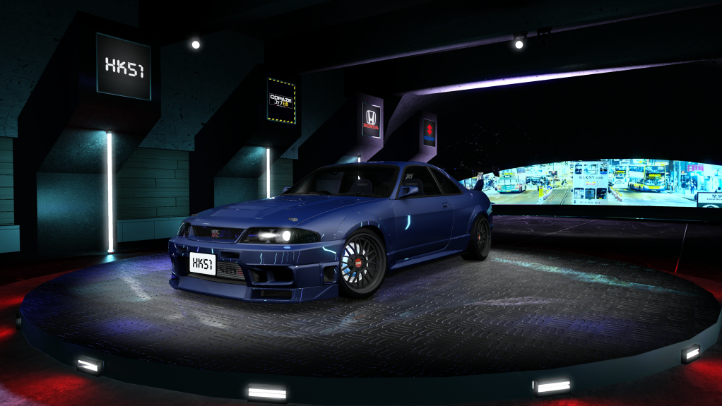 HK51 P1 Nissan Skyline GTR33, skin Deep_Marine_Blue