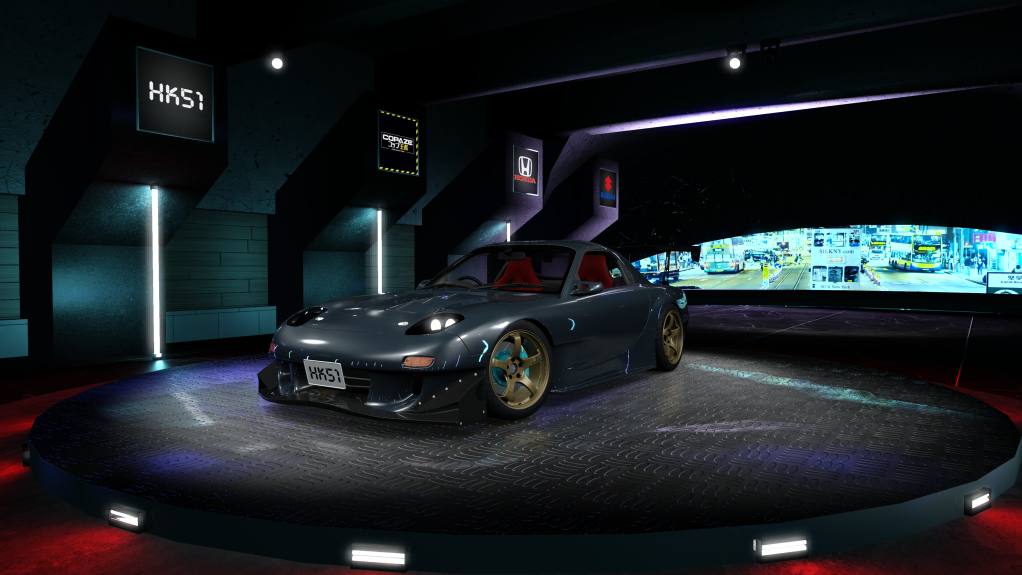 HK51 P1 Mazda RX7 FD3S, skin 11_blue_grey