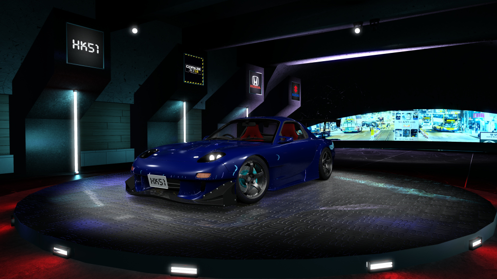 HK51 P1 Mazda RX7 FD3S, skin 12_envy_aqua_blue